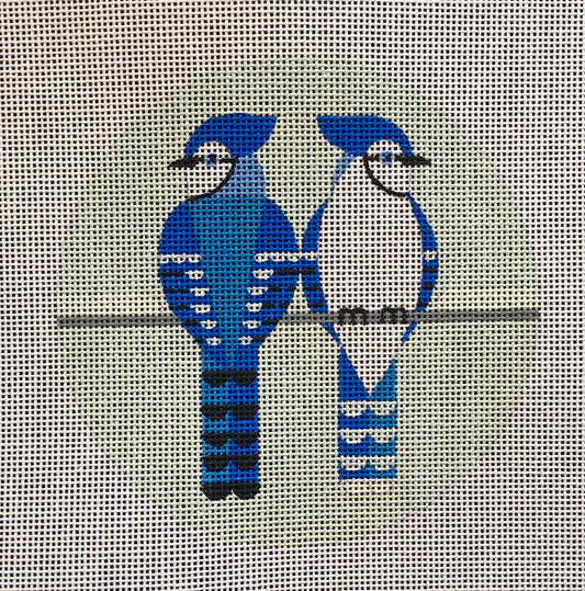 SP-006 Two Blue Jays Ornament