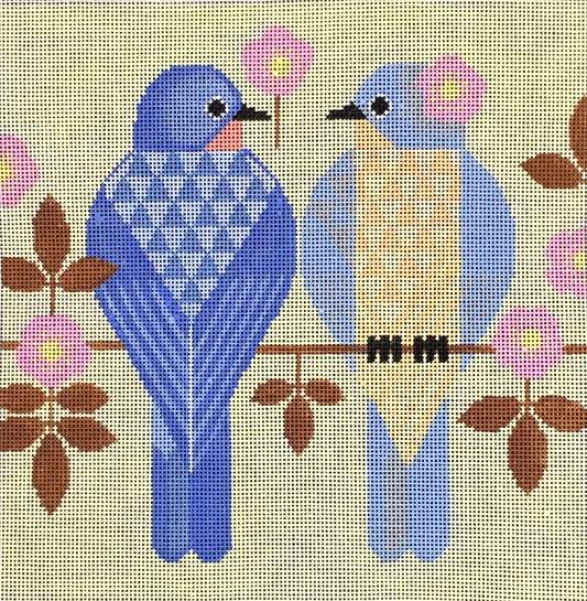 SP-024 Bluebirds and Rose