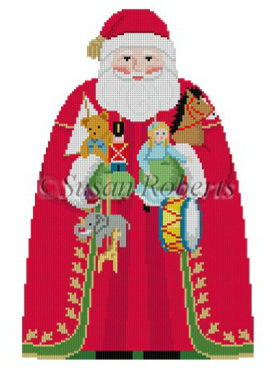 3398 Santa with Toys Tree Topper