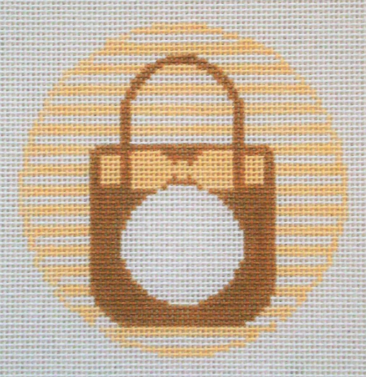 RD096 Straw Tote Monogram Round