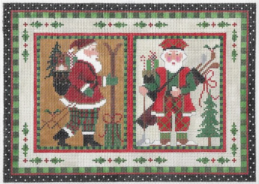 KCN178 Sporting Santas Pillow