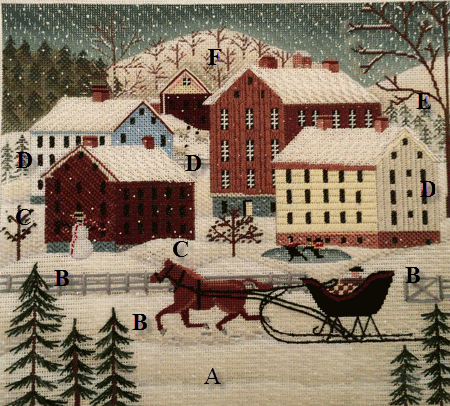 Winter Farm Fun Stitch Guide